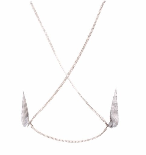 Silver Cowl Neck Metal Shirt