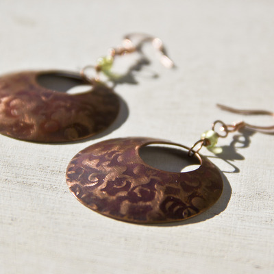 Dancing Flames Disc Earrings