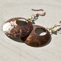 Dancing Flames Disc Earrings - Thumbnail 2