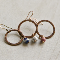 Chunky Circle Earrings - Thumbnail 4