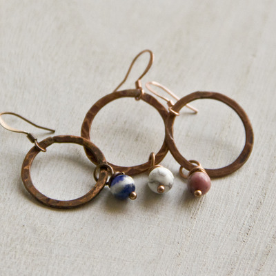 Chunky circle earrings