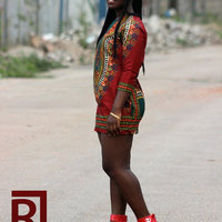 Women's Dashiki Sheath Dress Women's African Clothing Women's outfit Women Wear - Thumbnail 1