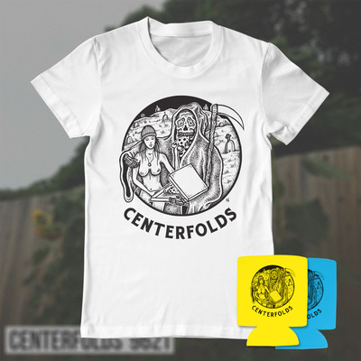Centerfolds - pizza reaper t-shirt & koozie