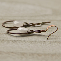 Small Copper Teardrop Earrings - Thumbnail 3