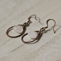 Small Copper Teardrop Earrings - Thumbnail 1