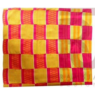 Handwoven kente cloth kente ashanti kente ghana kente 6 yards - Thumbnail 5
