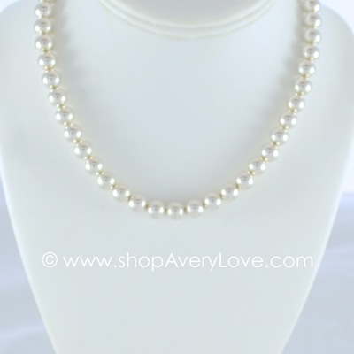 Classic sterling silver bead necklace