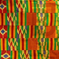 Handwoven Multicoloured Kente Cloth Kente Ashanti Kente Ghana Kente 6 yards - Thumbnail 1