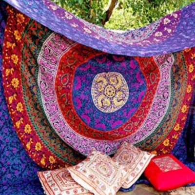 Mlti-color mandala wall tapestry - Thumbnail 3