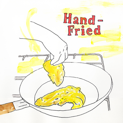 Hand-fried (chicken probably)
