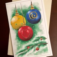 Hanging ornaments red heart - Thumbnail 1