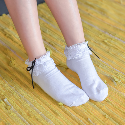 Sweet Girls Lace Socks (white, green, pink)