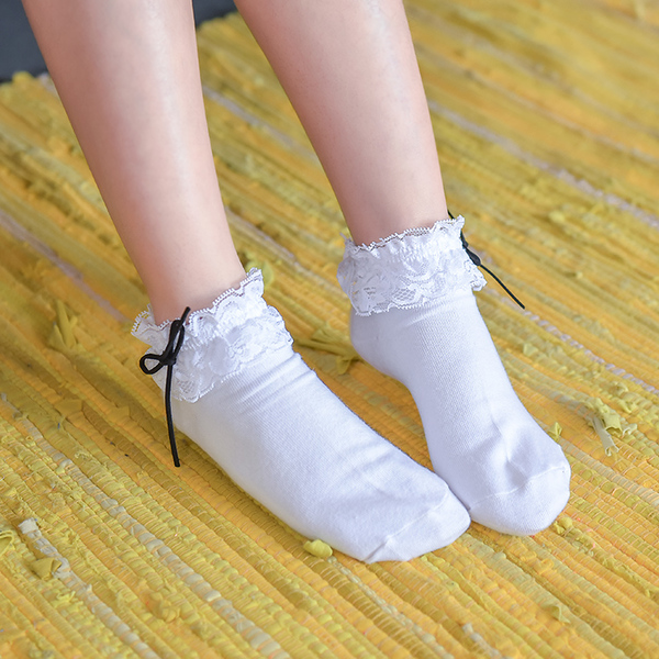 Sweet Girls Lace Socks (white, green, pink)