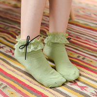 Sweet Girls Lace Socks (white, green, pink) - Thumbnail 2