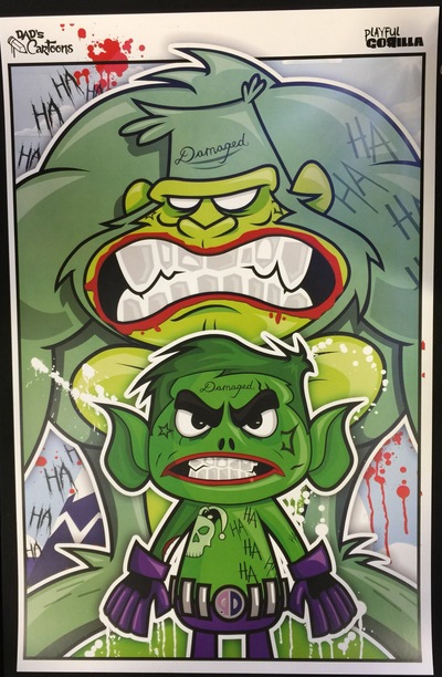 Beastboy/Joker Collab with Playful Gorilla Print