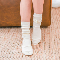 Girls Fashion Candy Color Heap Stockings - Thumbnail 1