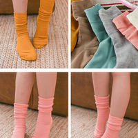 Girls Fashion Candy Color Heap Stockings - Thumbnail 2