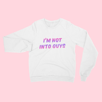 Not Into Guys Pink Gradient Sweatshirt