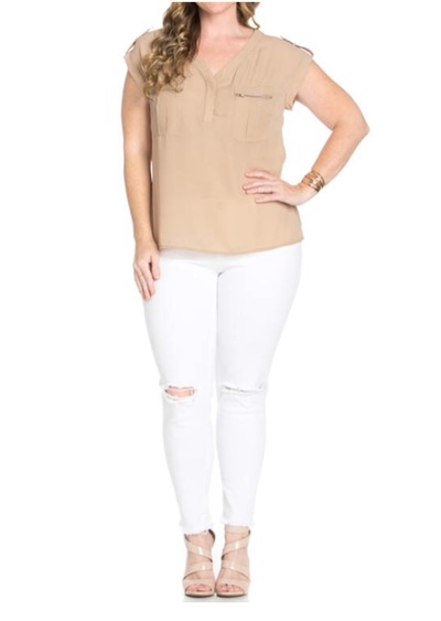 Camel Chiffon Blouse