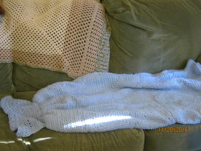 Adult Crochet Mermaid Tail Blanket