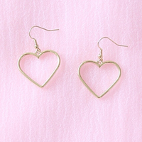 HEART EARRINGS ( GOLD / SILVER ) - Thumbnail 1