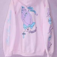 Harajuku Prayer Hand Sweater Hoodies - Thumbnail 4