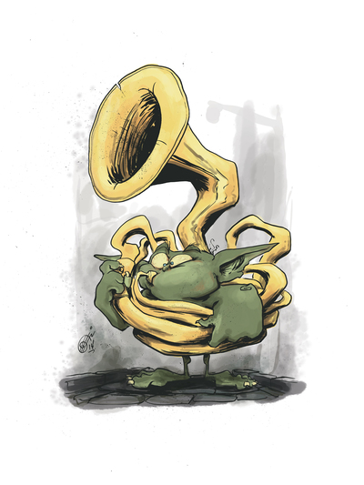 Musical Monster - Horn - Print