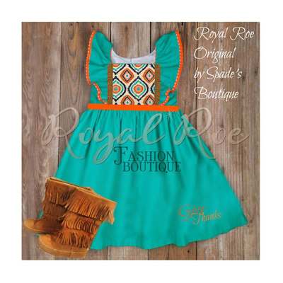 Flutter sleeve fringe dress - Thumbnail 2