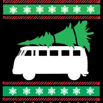 Vw bus ugly christmas sweater - Thumbnail 4