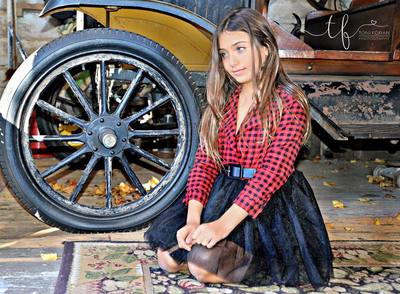 Black/Red Plaid Dress