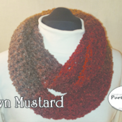 Rainbow boucle infinity scarf