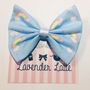 Kawaii Pastel Blue Rainbow and Clouds Handmade Medium Hair Bow Hair Clip Fairy Kei-2