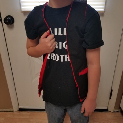 Boys modern slouch vest