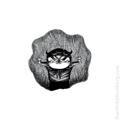 Signed print - shadow abuse book cover illustration