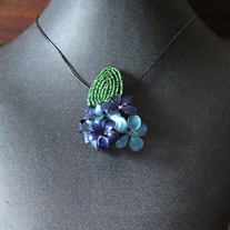 Blue Hydrangea Fascinator