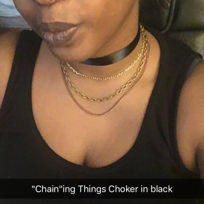 "chain"ing things choker (black)