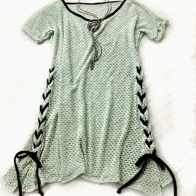 Lucky hearts lace-up sweater dress - Thumbnail 2