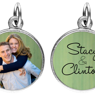 Heirloom double sided round portrait charm - Thumbnail 2