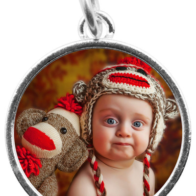 Heirloom single sided round portrait charm - Thumbnail 3