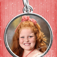 Heirloom Single Sided Round Portrait Charm - Thumbnail 1