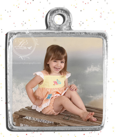 Heirloom Small ½” Square Charm