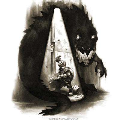 The halloween knight (art print) - Thumbnail 3