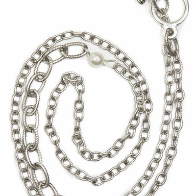 Heirloom silver circle portrait necklace