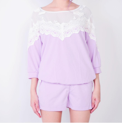 Dorothy Lavender Lace Set