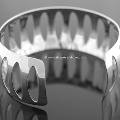 Vented cuff — sterling silver