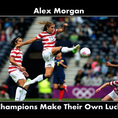 Inspirational soccer quote poster #2 daughter wall art gift alex morgan motivation quote poster champions luck