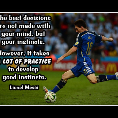 Inspirational soccer lionel messi quote poster wall art gift soccer wall decor motivation quote poster 