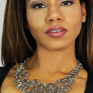 Lace Silver Statement Bib Necklace