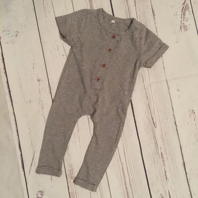 Grey unisex romper