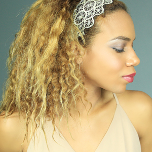 Antique Lace Headband - Gold